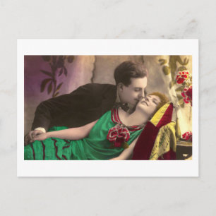 French Flirt - Romantic Vintage Postcard