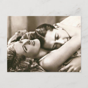 French Flirt - Romantic Vintage Postcard