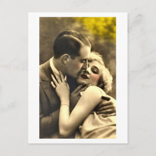French Flirt - Romantic Vintage Postcard