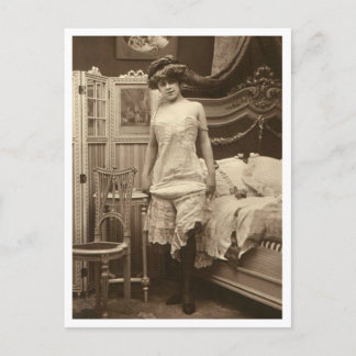 French Flirt - Vintage Pinup Postcard