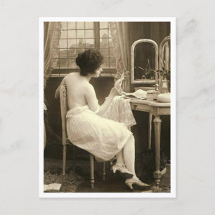 French Flirt - Vintage Pinup Postcard