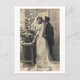French Flirt - Vintage Romantic Love Postcard