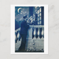 French Flirt - Vintage Romantic Postcard