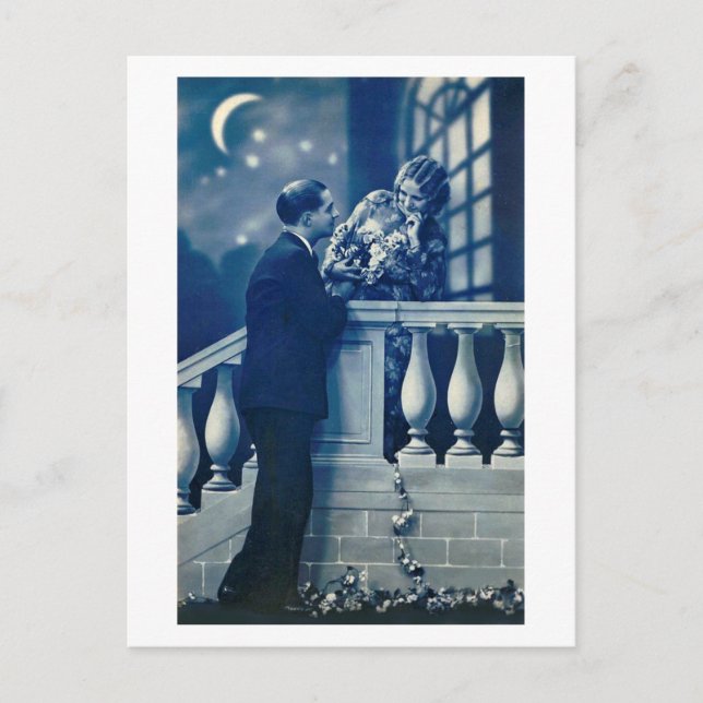 French Flirt - Vintage Romantic Postcard (Front)