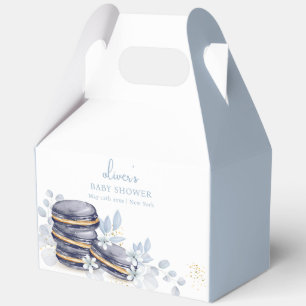 French Floral Bonjour Bébé Macaron Baby Shower Favour Box