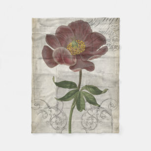 French Floral I Fleece Blanket