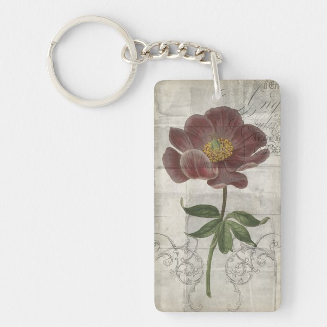 French Floral I Key Ring (Front)