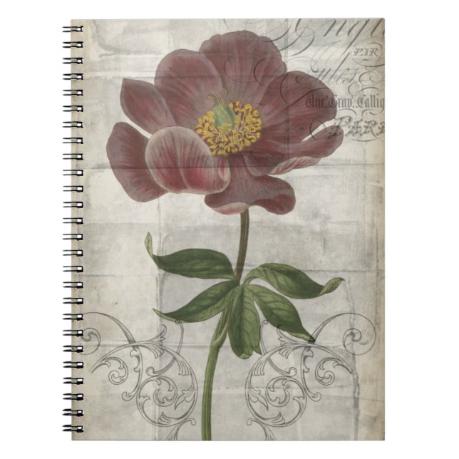French Floral I Notebook (Front)