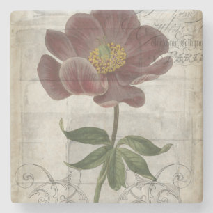 French Floral I Stone Coaster