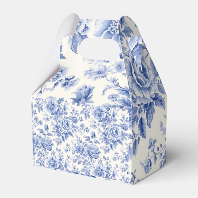 french floral pattern favour box (Front Side)