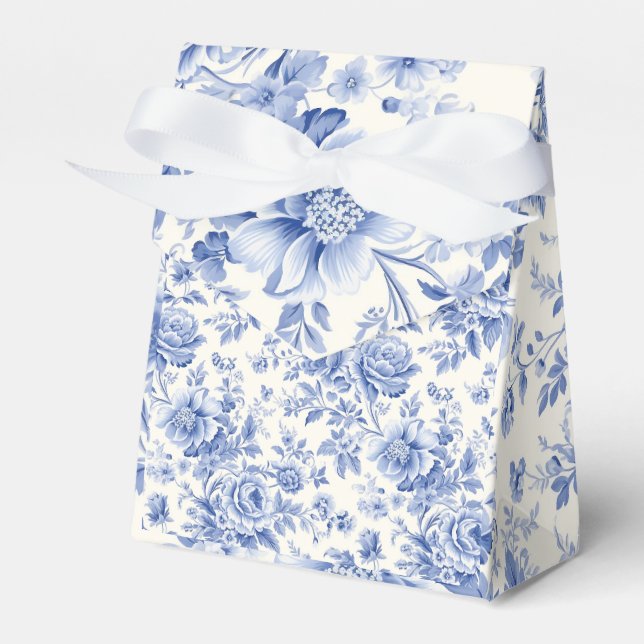 french floral pattern favour box (Front Side)