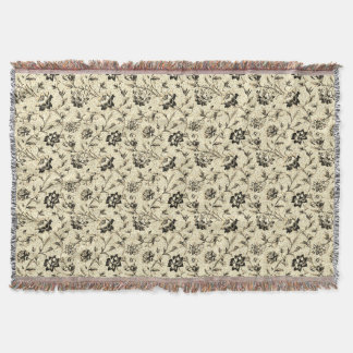 French Floral Throw Blanket