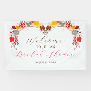 French Florals Sweet Berry Grapes Bridal Shower Banner