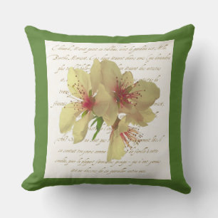 French Flower Patio Pillow