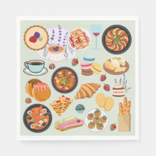 French Food Napkin
