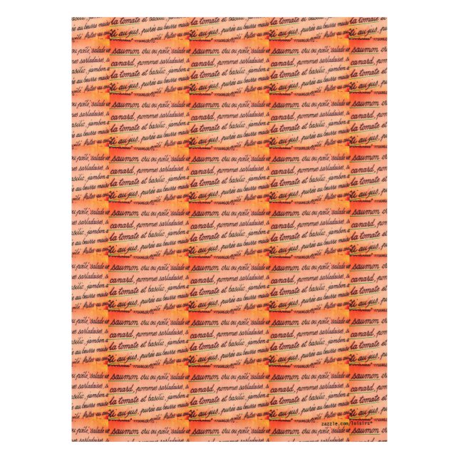 French Food Tablecloth (Front)