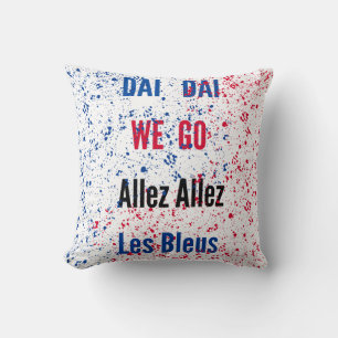 French Football Fan Family Party Pillow