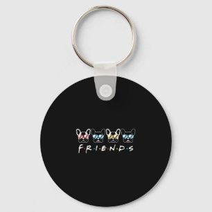 French Friends Bulldog Lover Gift Key Ring