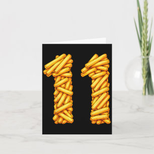French Fries 11th Birthday Number 11 Boys Girls Card