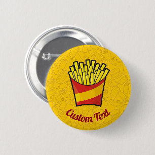 French Fries 6 Cm Round Badge
