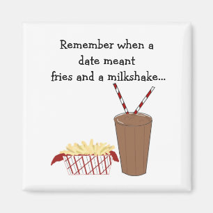 French Fries and a Milkshake Magnet