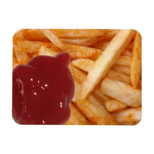French Fries and Ketchup Magnet