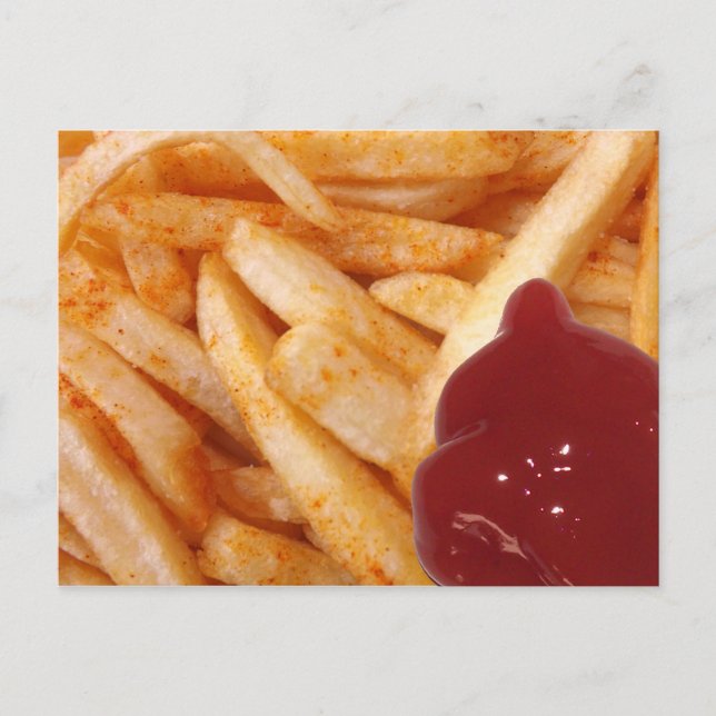 French Fries and Ketchup Postcard (Front)