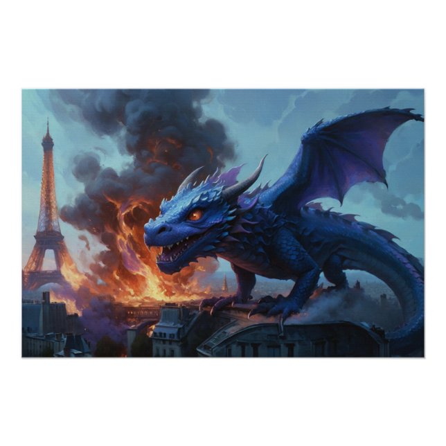 French Fries, Anyone? Dragon Art Poster (Front)