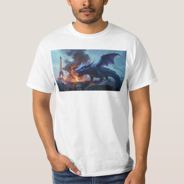 French Fries, Anyone? Dragon Art T-Shirt (Front)