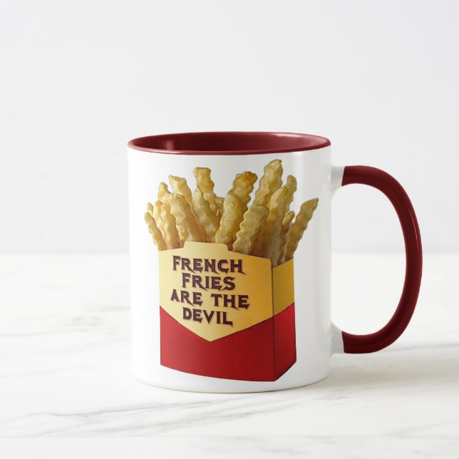 French Fries Are The Devil mug (Right)