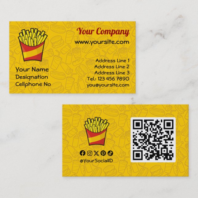 French Fries Business Card (Front/Back)