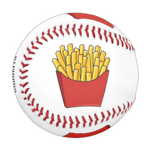 French fries cartoon illustration baseball