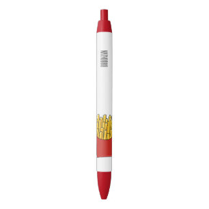 French fries cartoon illustration black ink pen