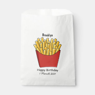French fries cartoon illustration favour bag