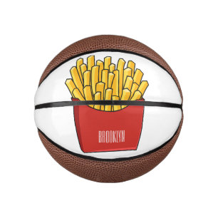 French fries cartoon illustration mini basketball