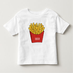 French fries cartoon illustration toddler T-Shirt