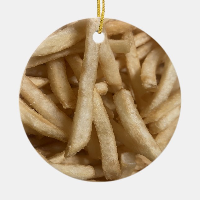 French Fries Ceramic Ornament (Front)