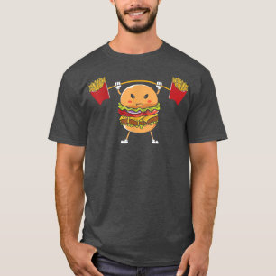 French Fries Cheese Burger Food Graphic Kawaii Ani T-Shirt