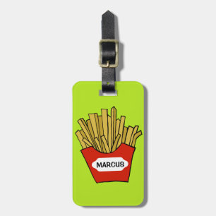 French fries custom luggage tag