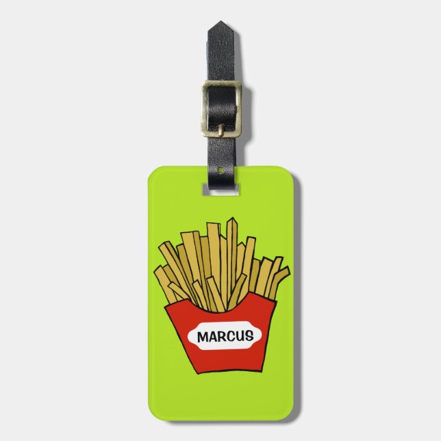 French fries custom luggage tag (Front Vertical)