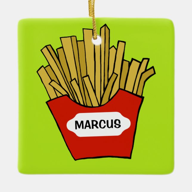 French fries custom ornament (Front)