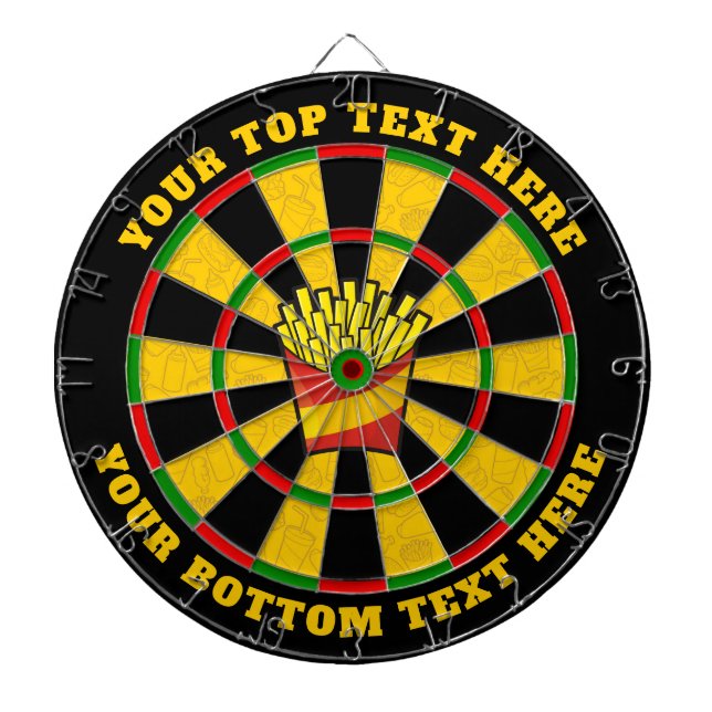 French Fries Dartboard with Custom Text (Front)