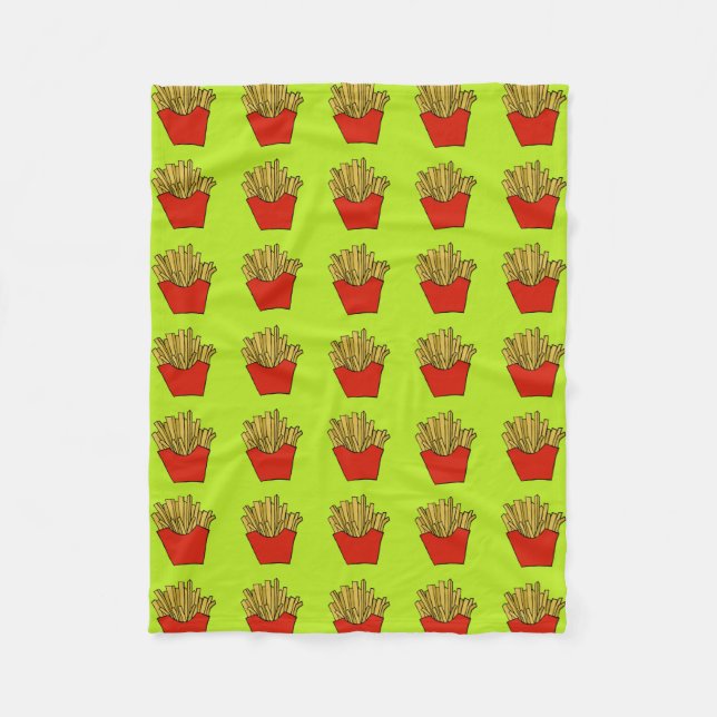 french fries fleece blanket (Front)