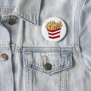 French Fries Fried Potatoes Chips Foodie Fast Food 6 Cm Round Badge