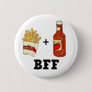 French fries & Ketchup BFF 6 Cm Round Badge