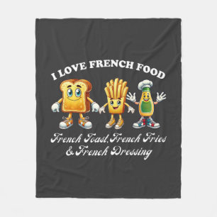 French Fries Ketchup Lover Shirt Valentine Day Fleece Blanket