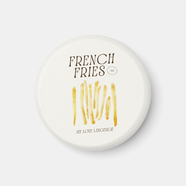 French Fries Love Funny Magnet (Front)