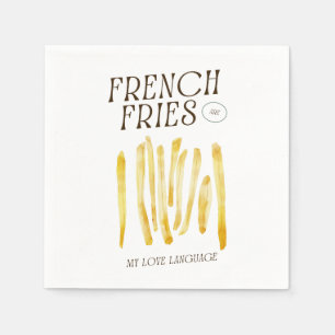 French Fries Lovers Funny Napkin