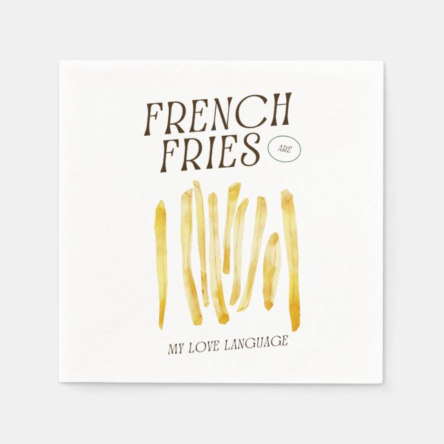 French Fries Lovers Funny  Napkin (Front)
