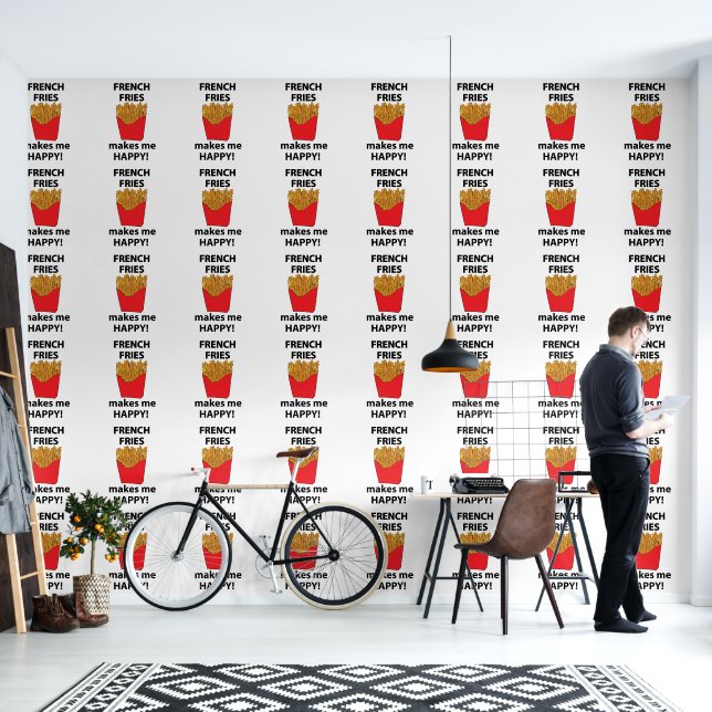 French Fries Makes Me Happy French Fries  Wallpaper (Living Room)